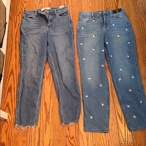 Hollister Light Blue Denim High Rise Mom Jeans 5R W27/L27